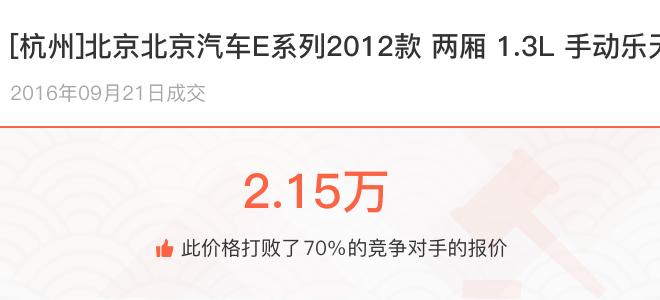 北汽e130二手车值多少钱_北汽e130参数_北汽e130最快