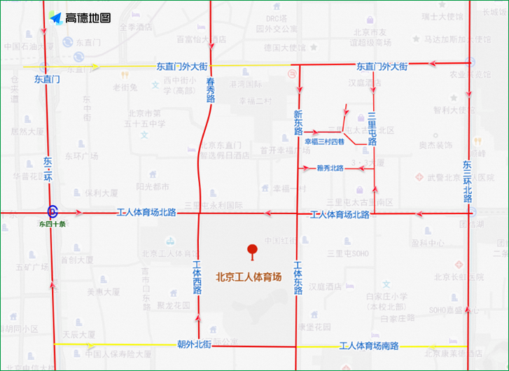 中超联赛、延庆半马期间周边道路短时车流集中